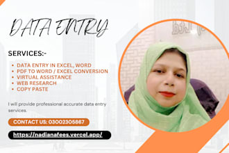 be your expert data entry specialist