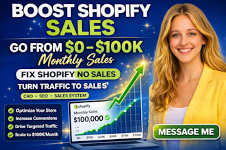boost shopify sales dropshipping marketing ig fb ads tiktok shopify SEO expert