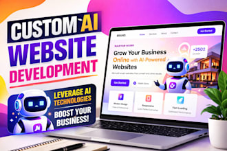 create a professional ai powered website or landing page