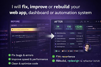 fix, improve or rebuild your web app