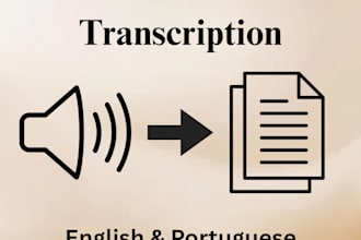 transcribe audio and video in english and portuguese