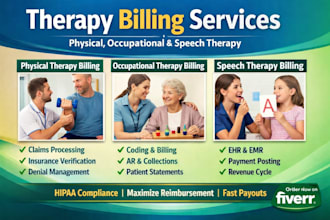 do physical, occupational and speech therapy billing for your practice