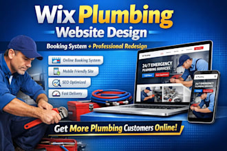 wix plumbing website design booking redesign for plumbers