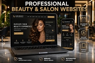 build a high end beauty portfolio website with an online appointment system