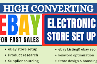 set up high converting ebay electronics dropshipping store for sales