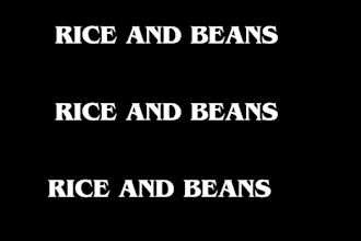 prepare rice and beans for dinner