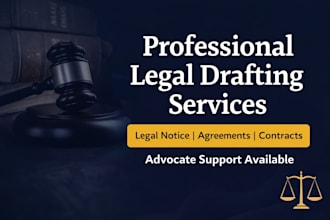 draft legal notice, agreement and contract for you
