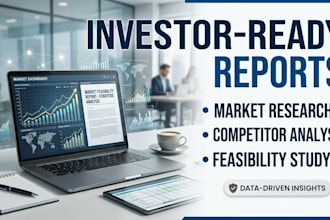 conduct expert market research, competitor analysis and  feasibility study