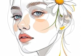 design feminine one line art, minimalist line art, vector line art illustration