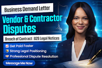 business demand letter vendor dispute contractor demand breach of contract b2b