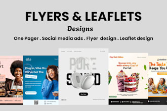 design one pager, medical flyer, leaflets design, social media flyer healthcare