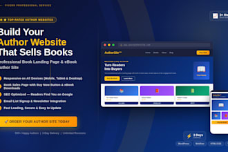 design author website, book author website, substack setup, author landing page