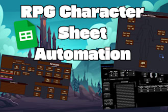 create a custom rpg character sheet with automation