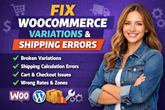 fix woocommerce product variation issues and shipping calculation errors