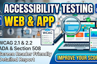 do full accessibility testing for your app or website
