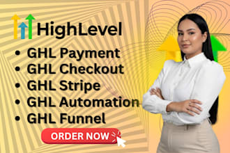 setup ghl payment, checkout, stripe, automations, funnels
