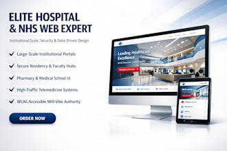 build hospital website, medical website and nhs website, pharmacy doctor website
