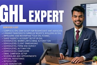 build gohighlevel funnels and CRM automation for leads