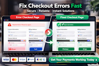 fix payment checkout errors on ecommerce website fast and secure payment gateway
