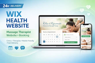 wix health wellness website design booking system for clinics and therapists
