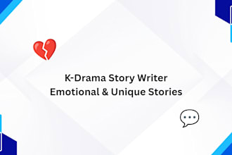 write emotional short stories and kdrama style plots