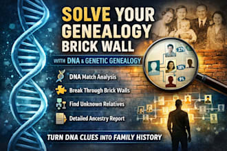 solve your genealogy brick wall using dna and genetic genealogy