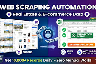 build web scrapping automation for real estate  ecommerce data extraction