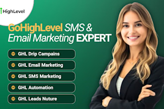ghl sms and email marketing, ghl drip campaign, ghl nuture, ghl automation