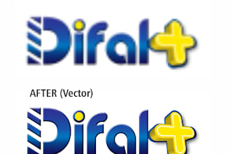 manually vectorize, redraw or trace your existing logo