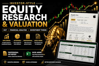 create professional equity research and dcf valuation reports
