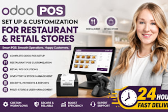 set up odoo pos customization for restaurant and retail stores
