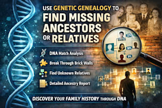 use genetic genealogy to find missing ancestors or relatives