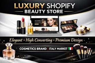 design a luxury shopify store for beauty and cosmetics in france