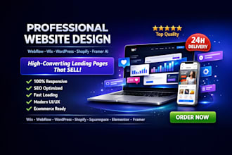 do webflow wix wordpress elementor landing page shopify framer ai website design