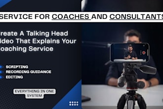 create a professional talking head video for coaches and consultants