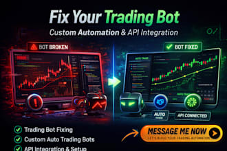 fix trading bot crypto bot build custom auto trading bot with api integration