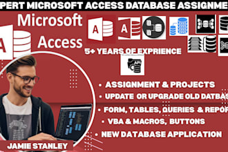 develop microsoft access database project and assignments
