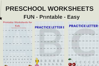 create printable preschool activities for kids