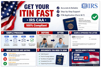 apply for your itin number as irs caa for non US residents