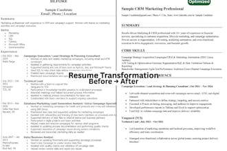 write and optimize your resume for CRM marketing jobs