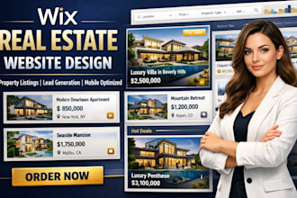 create a wix real estate website with listings