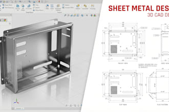design dfm sheet metal enclosure 3d cad model technical drawing for manufacture