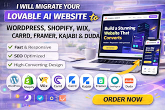 migrate lovable ai website to carrd wix wordpress kajabi framer onepage io figma