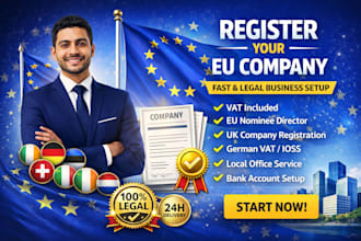 register your eu company in estonia, phillippines, ireland with nominee director