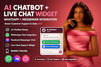 create ai chatbot whatsapp and live chat widget for website