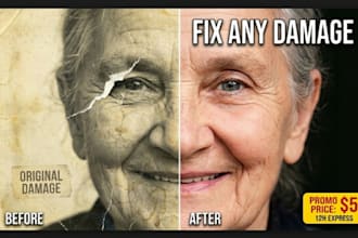 restore colorize and repair old damaged photos