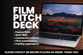 create a cinematic pitch deck for your film project