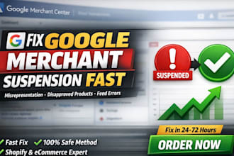 fix google merchant center suspension misrepresentation and product feed errors