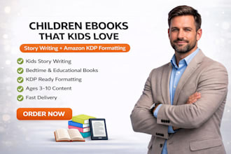write and format engaging children storybooks for amazon KDP kids ebooks
