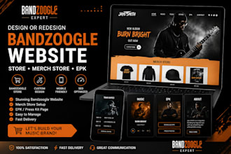 design your bandzoogle website, epk, and merch store